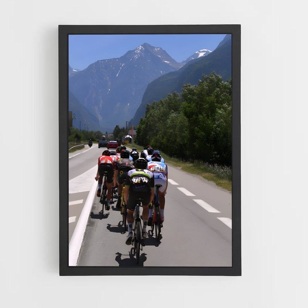 Poster L'Ascension des Cyclistes – affiche Cyclisme (vue 2)